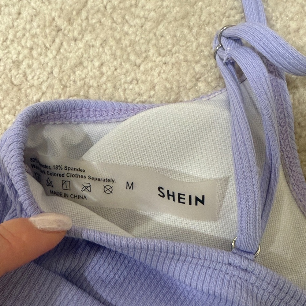 SHEIN Lavender Ribbed Bikini Set - Picture 3 of 3